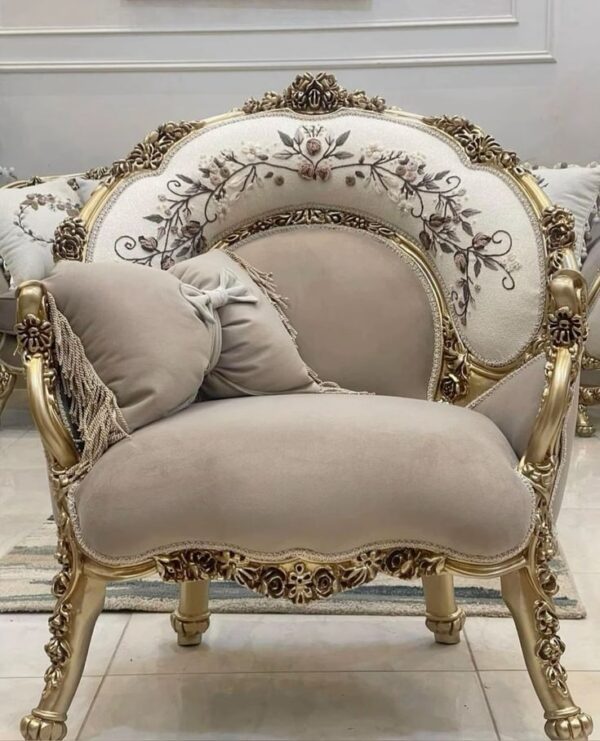 Luxury Chinioti Bedroom Chairs Set