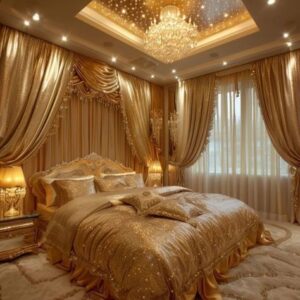 Chinioti Furniture Beacutiful Bedroom Yellowish Bed-Set