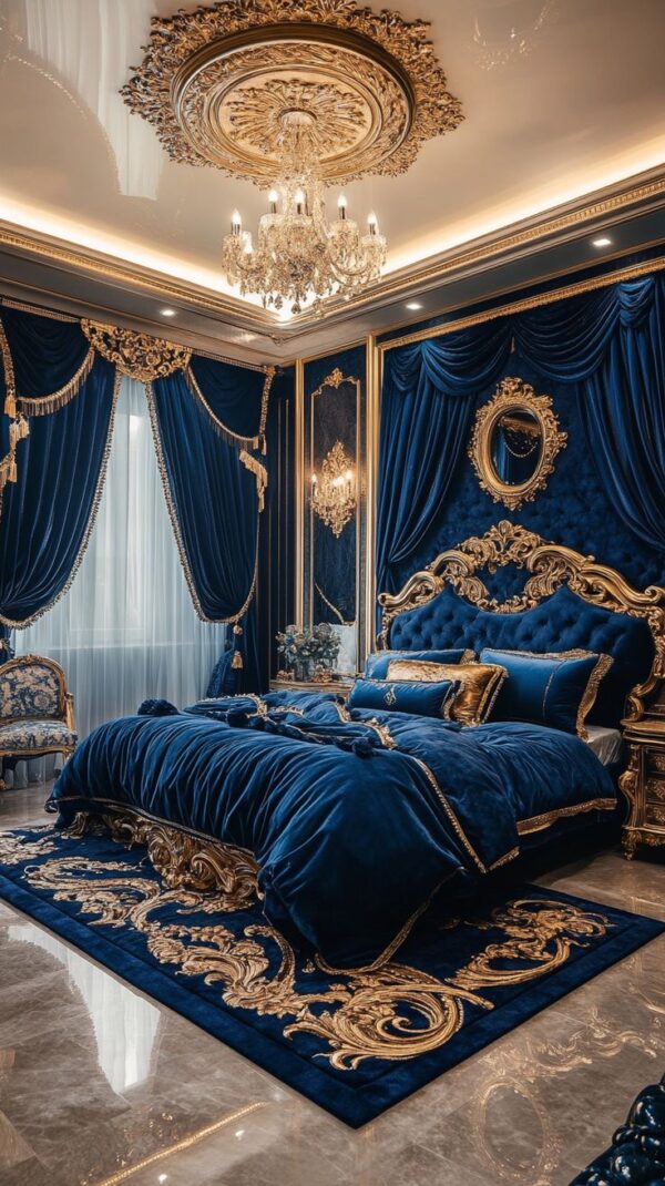 Bring Regal Opulence To Your Bedroom With Gold Accents Bed-Set