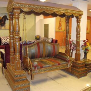 Chinioti Hand Carved Teak Wood Swing