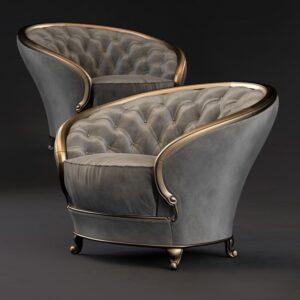 L Shape Chinioti Bedroom Chairs Set