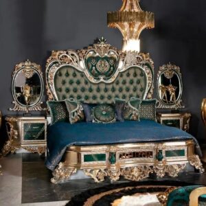 Chinioti Furniture Classical Green King Bed-Set