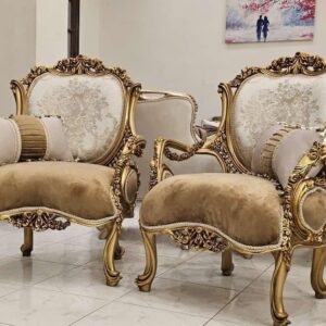 Luxury Chinioti Bedroom Chairs Set