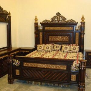 Chinioti Furneture Wood Available Bed-Set