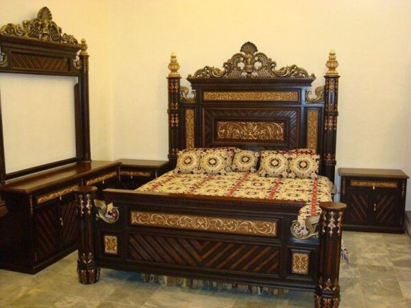 Chinioti Furneture Wood Available Bed-Set