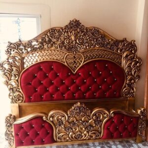 Chinioti Red Valvet Beds Design