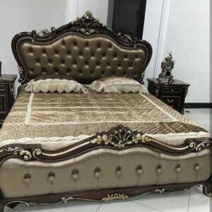 Chinioti Furniture Blackish Wood Bed-Set