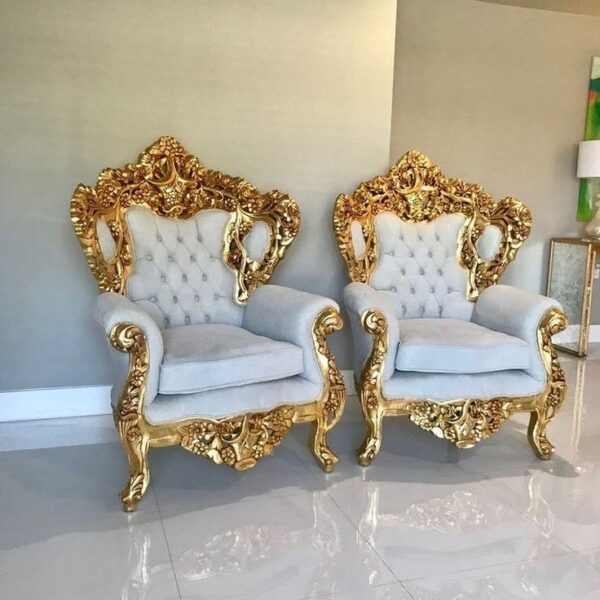 Luxury Chinioti Bedroom Chairs Set