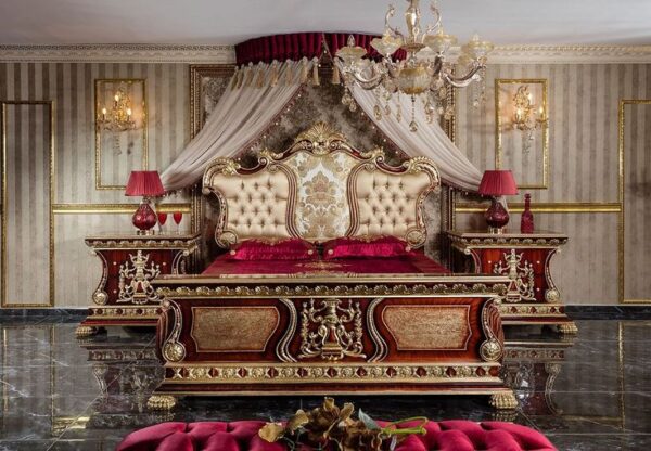 Chinioti Furniture Princess Pink Design Decoration Bed