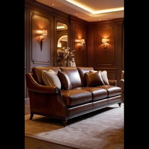 Leather Style Sofa Set