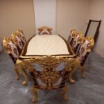 Golden Dining Chairs Table